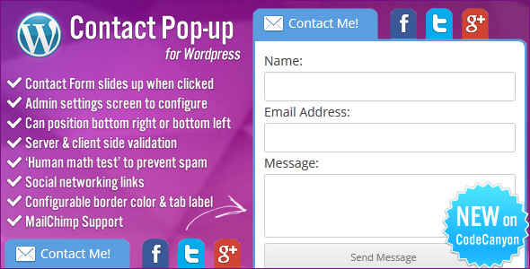 Contact Form Pop-up