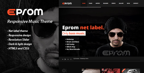 Eprom - Responsive Music Theme