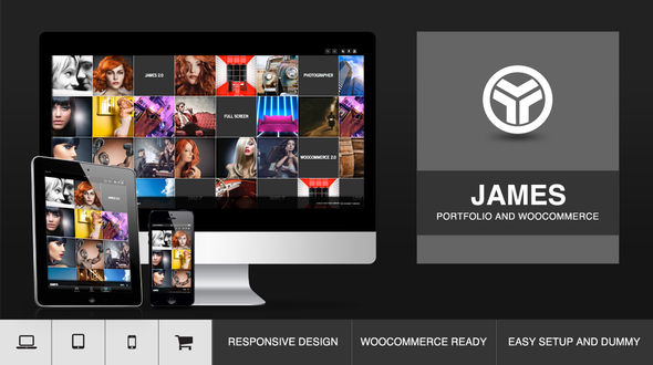 James–Responsive Full Screen Portfolio Woocommerce Theme
