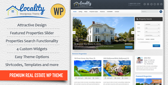 Locality - Real Estate WordPress Theme