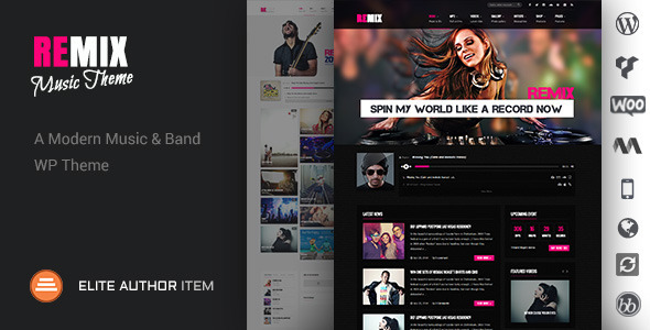 Remix - Music-Band-Club-Party-Event WP Theme