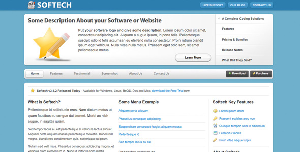 Softech - Software and Hosting Template