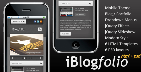 iBlogfolio HTML-PSD