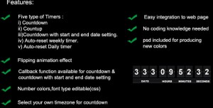 jquery multiple countdown timers