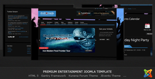 Andromeda - Entertainment Joomla Template
