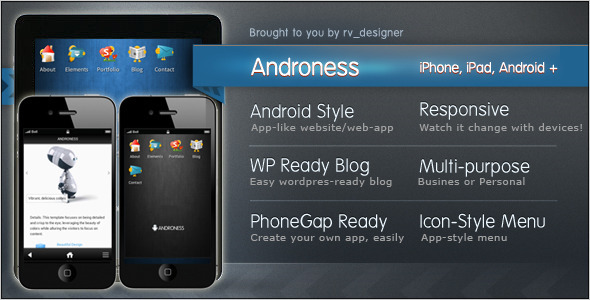 Androness Retina-ready Mobile Template