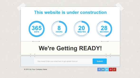 BizComing – BootStrap coming soon page template