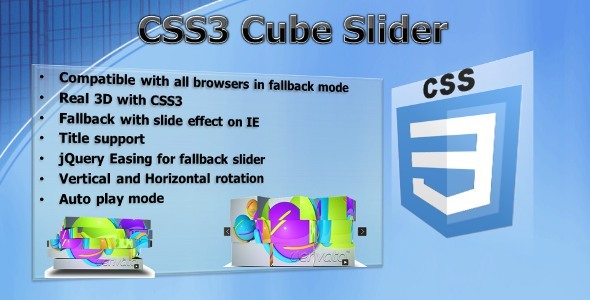 CSS3 Cube Slider - jQuery 3D slider