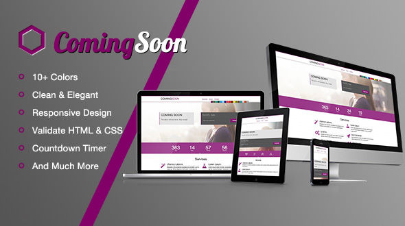 ComingSoon – A Responsive Under Contruction Template