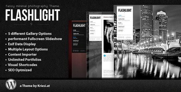 Flashlight - fullscreen background portfolio theme