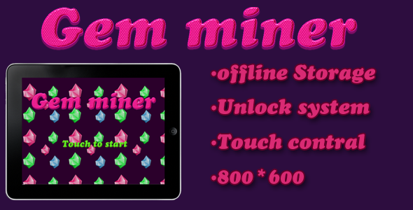 Gem miner html5 game