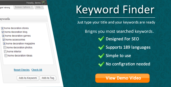 Keyword Finder for WordPress