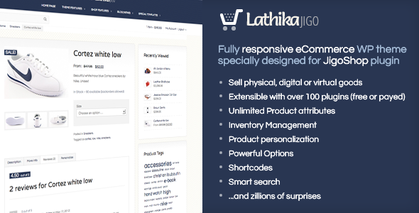 Lathika JigoShop - responsive e-Commerce theme