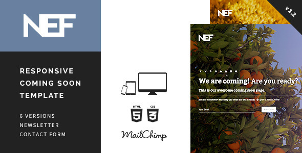 Nef - Responsive Coming Soon Template