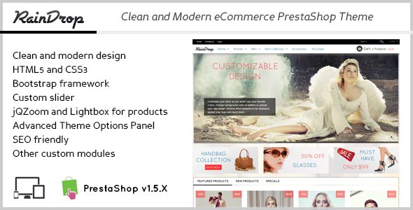 RainDrop - Clean eCommerce PrestaShop Theme