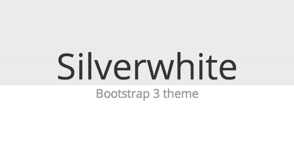 Silverwhite - Bootstrap Skin