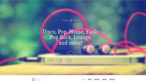 Sound – One Page Retina Site Template
