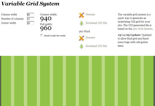 Variable Grid System