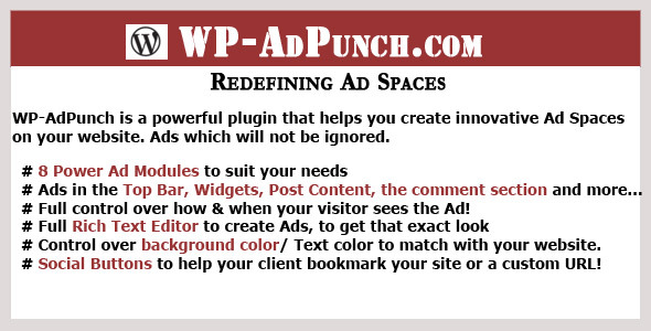 WP-AdPunch - The Ultimate Ads Plugin
