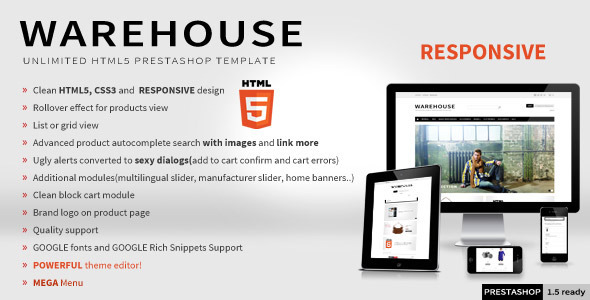 Warehouse - Responsive HTML5 Prestashop Theme