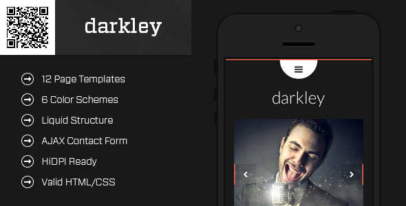 darkley-Mobile HTML-CSS Portfolio Template