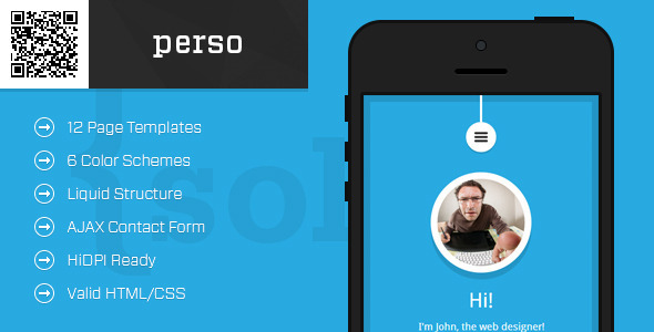 perso-Mobile HTML-CSS Portfolio Template