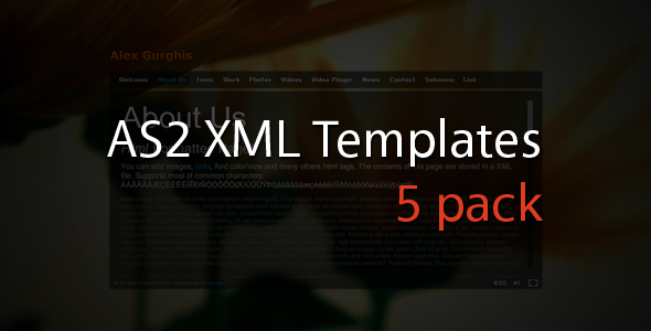AS2 XML Templates 5 pack