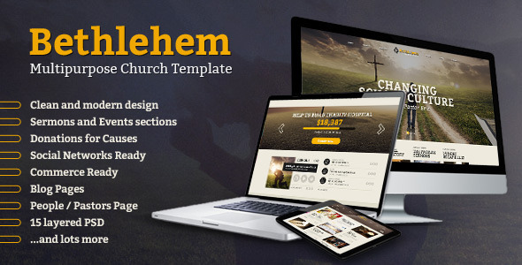 Bethlehem - Multipurpose Church PSD Template