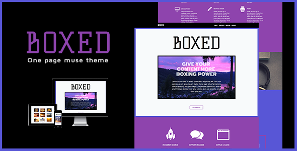Boxed - One Page Muse Theme