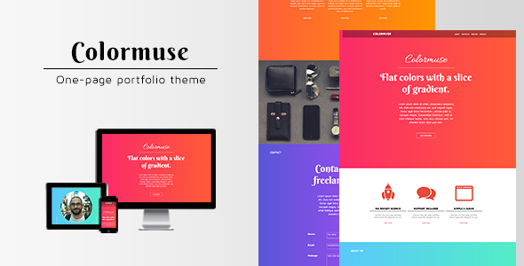 Colormuse - One Page Portfolio Muse Theme