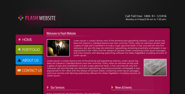 Flash Website Template
