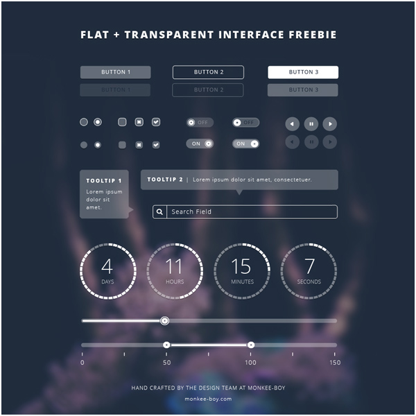 Flat + Transparent UI