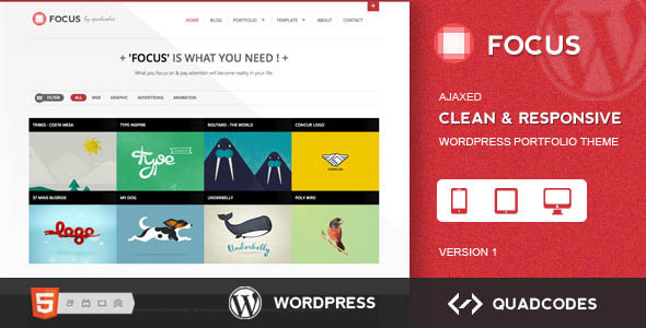 Focus - Clean & Responsive Ajax WordPress Theme