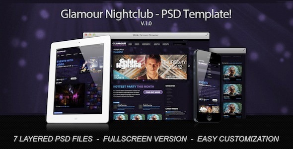 Glamour Nightclub - PSD Template