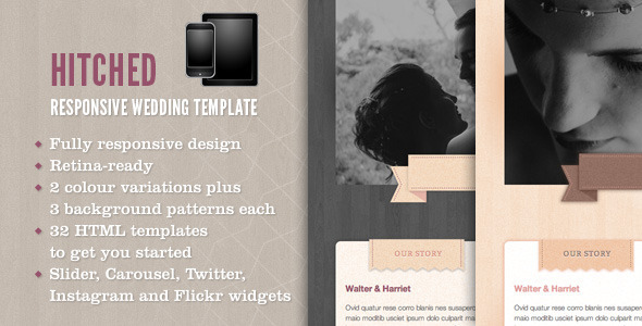 Hitched - Responsive Wedding Template