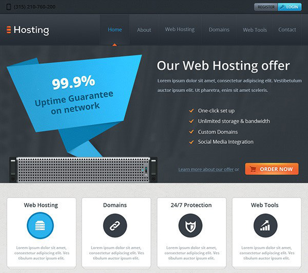 Hosting – Free Website Template for Hosting