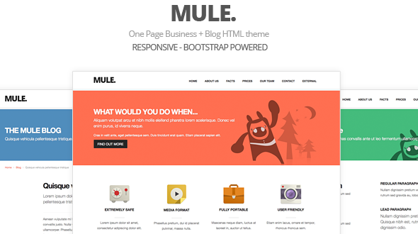 Mule – One Page Business HTML Bootstrap theme