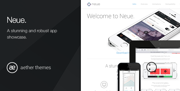 Neue - App Landing Page