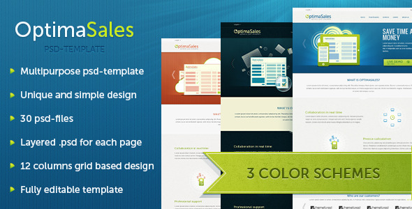 OptimaSales Business & Technology Template