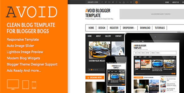 Avoid Blogger Template - Simple And Clean