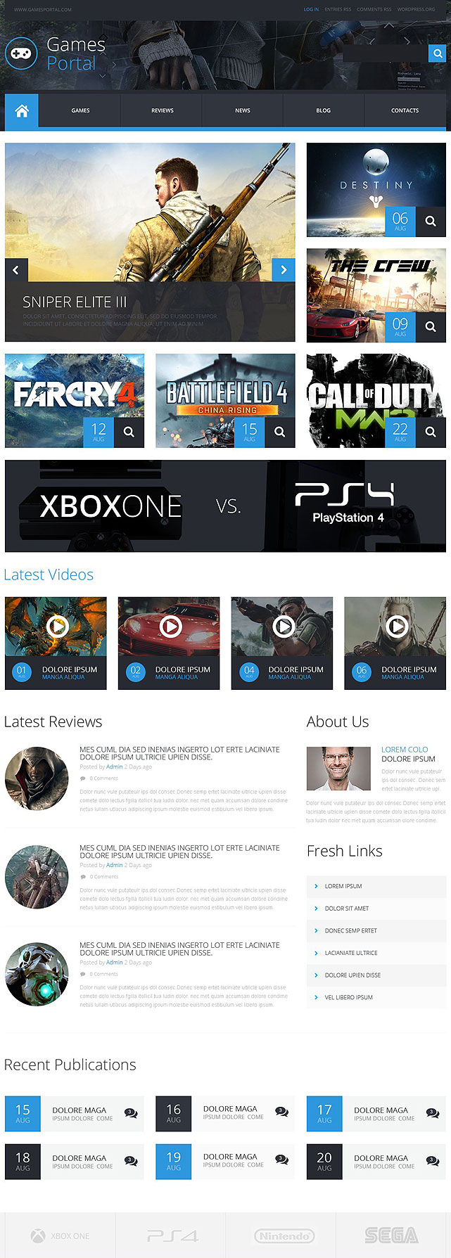 Free Game Portal Website Templates - 16 Best Online Gaming Portal Web Themes