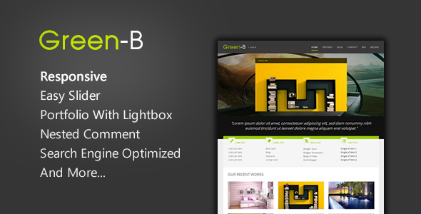 GreenB - Reponsive Blogger Template