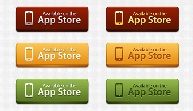 12 App Store Download Buttons (PSD)