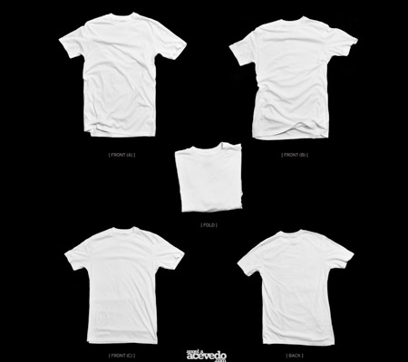 Blank T-Shirt Template – White