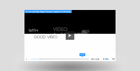 Clean White Video Player