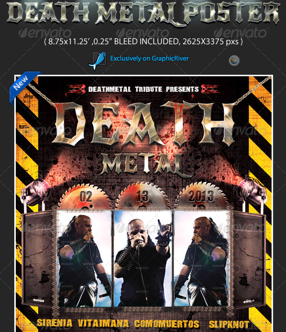 Death Metal Music Poster Template