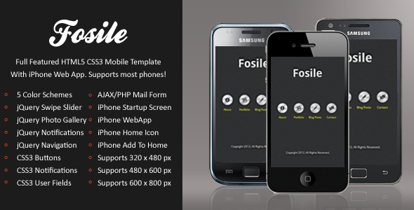 Fosile Mobile - HTML5 & CSS3 And iWebApp