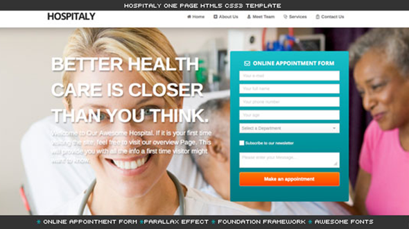 Hospitaly – Medical HTML5 Template