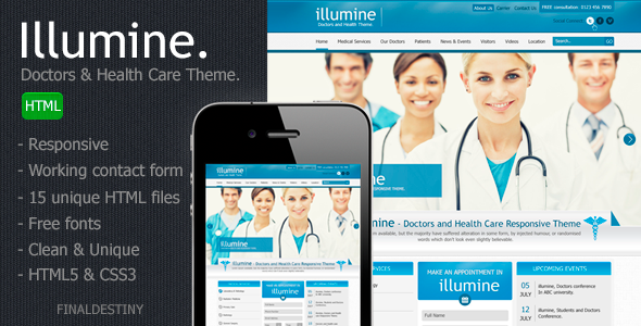 Illumine – Doctors & Health Care HTML template