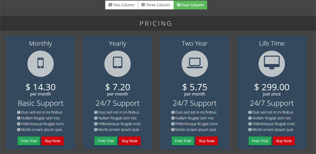Pricing-Tables-Bootstrap